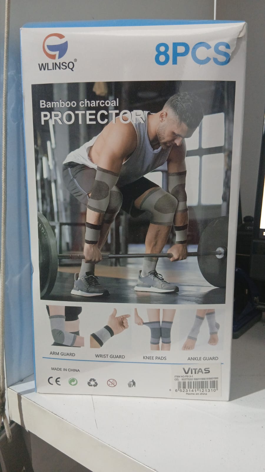 Kit Protector de Compresión de Bambú x8 (Rodilleras, Coderas, Tobilleras y Muñequeras)